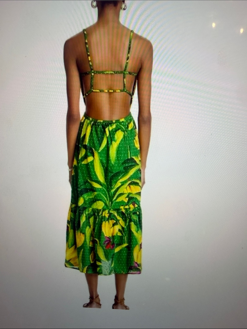 NWT FARM Rio Banana Aquarela midi dress - Picture 4 of 11